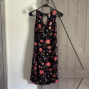 Old Navy Black Sleeveless Floral Mini Dress